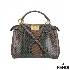 Fendi Mini Peekaboo Python Handbag Fendi Mini Peekaboo Python Handbag
